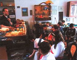 Racconto di un gruppo di scolareschi in visita presso la bottega